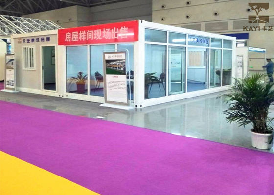 ประเทศจีน กระจกใส Single Container House เป็นมิตรกับสิ่งแวดล้อมสำหรับห้องประชุม โรงงาน