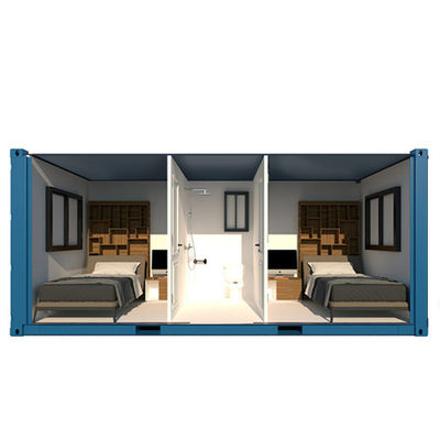 2 ห้องนอน Flat Pack Container House Q235B Anti Rust Prefab Modular Homes บ้านแบบจําลอง