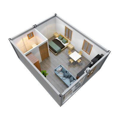20ft 40ft Granny Flat Container House โรงแรม Frame Kit Container บ้าน Prefab บ้าน AirBnb โมเทล