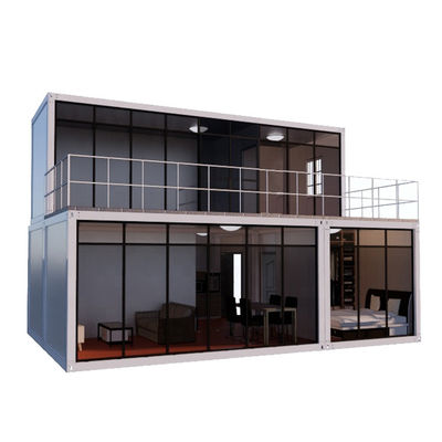 บ้านคอนเทนเนอร์ 2 ชั้น คอนเทนเนอร์การขนส่ง บ้านคอนเทนเนอร์ที่มีกรอบเหล็กเบาและ Insulation