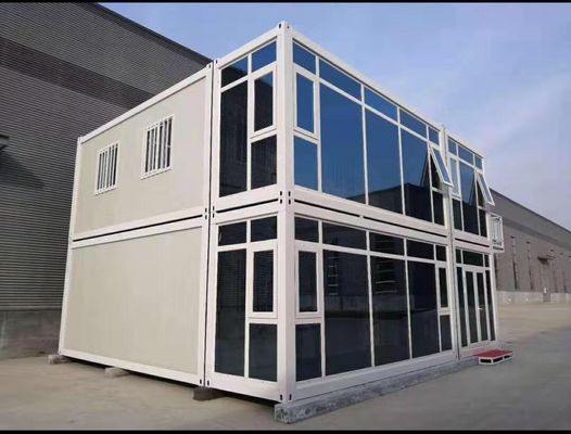 บ้านคอนเทนเนอร์ชั่วคราวถอนได้ บ้านแบบโมดูลจากเหล็กเหล็ก