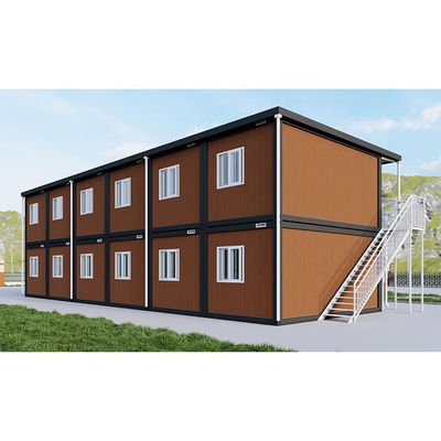 เต็มที่ประกอบ 20 ฟุต 40 ฟุต บ้านสองชั้น แพคชั่นอพาร์ทเม้นท์หรูหรา Prefab พกพาเรือนพักพํานัก