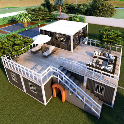 BOX SPACE Custom 20 ฟุต โมบายล์ เฮ้าส์ ดับเพล็กซ์ คอนเทนเนอร์เรือนเรือนคิต รีสอร์ท
