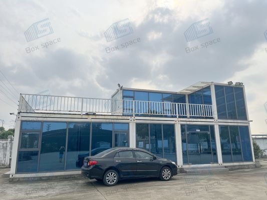 กรณี Prefabricate โรมาเนีย Casa Pre Fabricada De 2 Cuarto 3 ห้องนอน Prefabricated Flat Pack บ้านคอนเทนเนอร์ที่มีแสงอาทิตย์