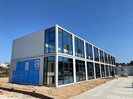 โรงงาน จําหน่าย 2 ชั้น สถานที่ก่อสร้าง พนักงานอาศัย บ้านคอนเทนเนอร์ Prefab คอนเทนเนอร์ Prefab สํานักงานสําหรับการทําเหมืองแร่